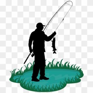 Fishing Pole Clipart Basic Fishing - Cartoon Man Png Fishing Transparent Png