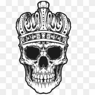 Bones Drawing Crown - King Skull Tattoo Ideas Clipart