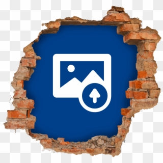 1 - 2 - - Brick Wall Hole Png Clipart