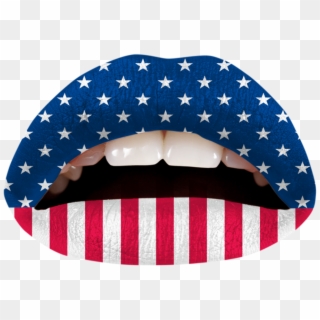 The Italian Flag Violent Lips - American Flag Lips Clipart