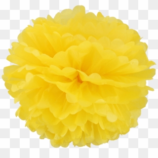Round Tissue Pom Poms Yellow - Pom-pom Clipart