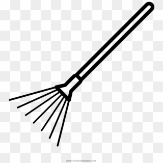 Rake Coloring Page - Black And White Pickaxe Clipart