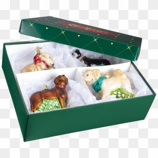 14039 Old World Christmas Gift Box With Lift Off Lid - Box Clipart