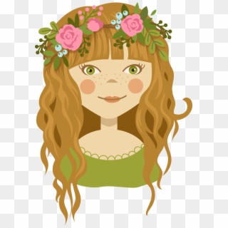Crown Drawing Little Girl - Wreath Flower Crown Illustration Clipart