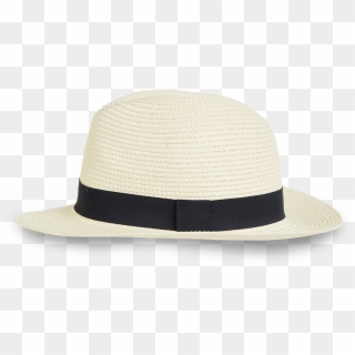Straw Hat White - Fedora Clipart