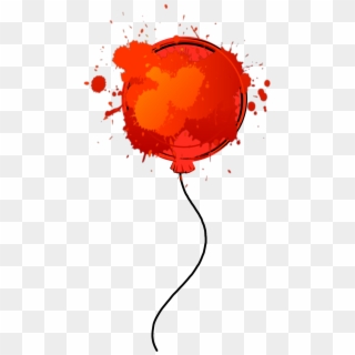 #red #balloon #paint #splatter - Illustration Clipart