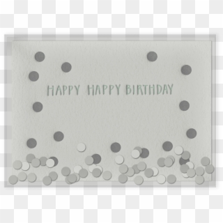 Confetti Birthday Letterpress Card Packaged - Circle Clipart