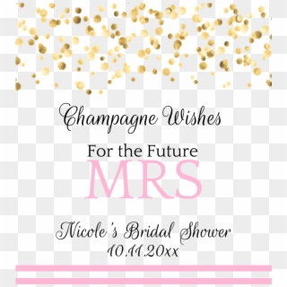 Wedding Champagne Label - Transparent Background Gold Confetti Png Clipart