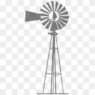 Farm Windmill Silhouette Clipart