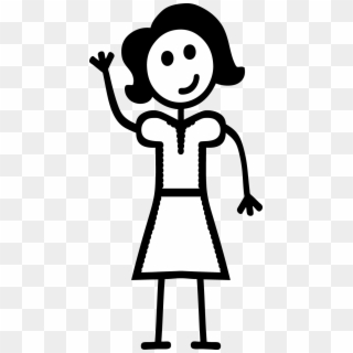 Stick Mom Png - Girl Stick Figure Png Clipart