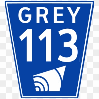 Grey Road 113 Sign Clipart