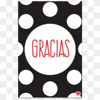 Tarjeta Gracias Lunares - Circle Clipart