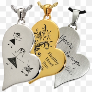 B&b Teardrop Heart Personalized Jewelry Front Drawing - Necklace Clipart