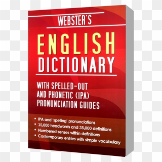 Picture Of Webster's English Dictionary With Spelled-out - Webster Basic English Dictionary Clipart