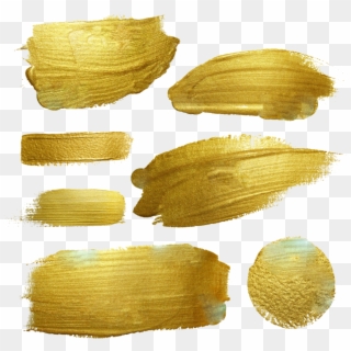 Free Gold Watercolor Brush Png - Gold Paint Texture Brushes Clipart