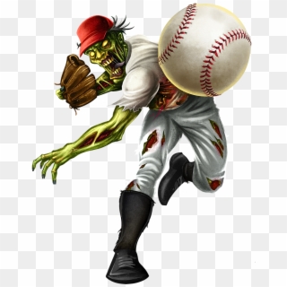 Zombie Pitcher , Png Download - Baseball Zombie Clipart