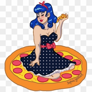 Pizza Pinup Sticker - Pizza Pin Up Clipart