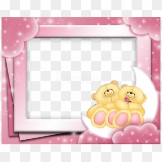 Free Png Best Stock Photos Cute Pink Frame With Bears - Teddy Bear Frame Pink Clipart
