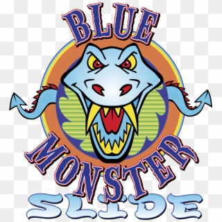 Blue Monster Slide Logo Png Transparent - Vector Graphics Clipart