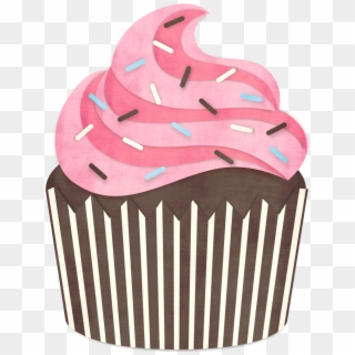 Lindos E Fofos Cupcakes Em Png - Cupcake Mordido Em Png Clipart