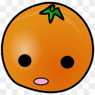 Oranges Fruit Eyes - Cartoon Orange With Face Clipart