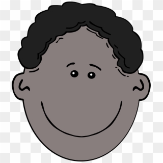 Black Boy Face Curly Hair Png Image - Boy Face Clip Art Transparent Png