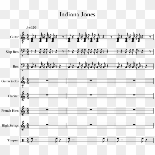 Indiana Jones Slide, Image - Sheet Music Clipart