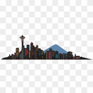 Seattle Skyline Vector , Png Download - Seattle City Skyline Vector Clipart