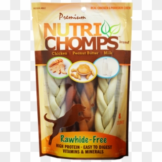 This 4-count Package Of Assorted Flavor Braids Offers - Nutri Chomps Clipart