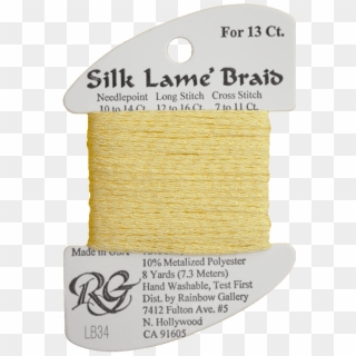 Needlepoint Silk Lame Braid Thread Lb-34 - Label Clipart