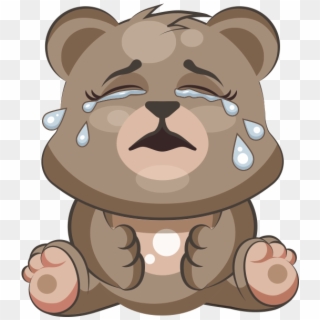 Cuddlebug Teddy Bear Emoji Stickers Messages Sticker - Sad Crying Teddy Bear Cartoon Clipart