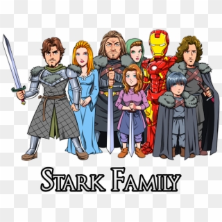 Eddard, Catelyn, Robb, Sansa, Arya, Brian, Rickon And - Rickon Stark Clipart
