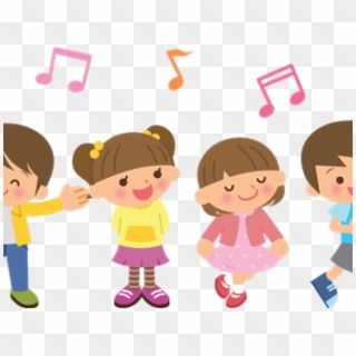 Clipart Of Children Singing - Png Download