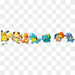 All Pokemon Starters - Cartoon Clipart