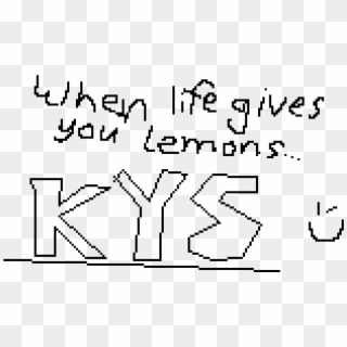 When Life Gives You Lemons - Line Art Clipart