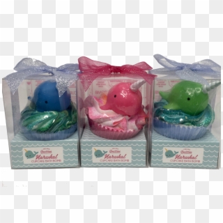 Narwhal Toy Cupcake Bath Bomb - Bath Toy Clipart