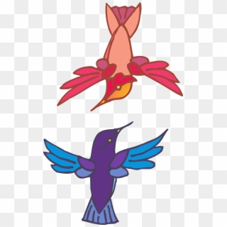 Two Birds Flying Colors Wings Png Image - Two Birds Flying Transparent Clipart