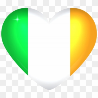 Ireland Large Heart Flag - Heart Clipart