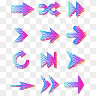 Gradient Color Tiktok Style Arrow Commerce Png And - Vector Graphics Clipart