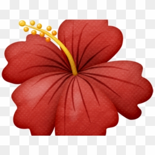Frangipani Clipart Red Hawaiian Flower - One Flower Drawing - Png Download