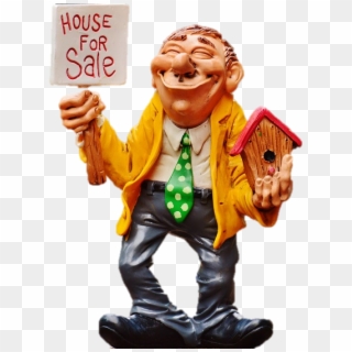 Realtor Old Man - Home For Sale Signs Cartoon Clipart