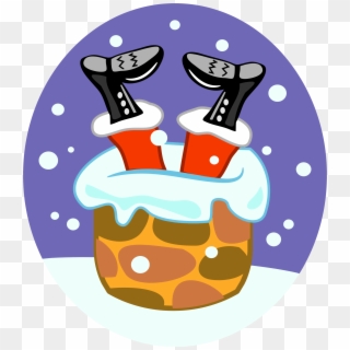 This Free Icons Png Design Of Santa Claus Stuck In - Santa Stuck In Chimney Clipart