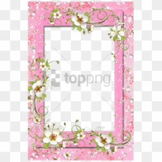 Free Png Transparent Flowers Border Png Image With - Borders Beautiful Flowers Pink Clipart