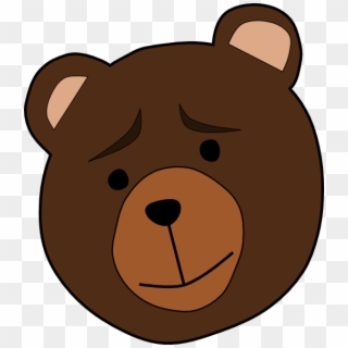 Cartoon Bear Face - Sad Bear Face Cartoon Clipart