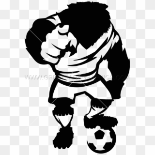 Bear Soccer Player - Gambar Vektor Pemain Sepak Bola Clipart