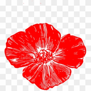 Red Poppy Svg Clip Arts 546 X 596 Px - Poppy Clipart Red - Png Download