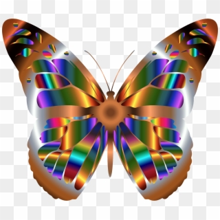 This Free Icons Png Design Of Iridescent Monarch Butterfly - Real Rainbow Monarch Butterfly Clipart