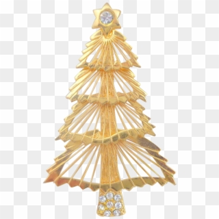 2015 Christmas Tree Transparent Background - Gold Christmas Tree No Background Clipart