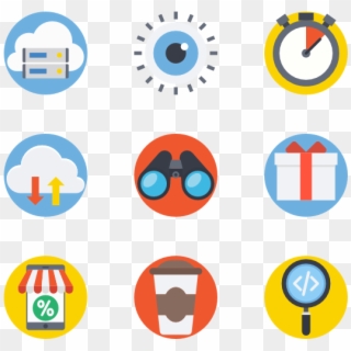 Seo And Web - Flat Icon Clipart