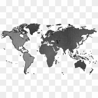 Black World Map Outline , Png Download - Ifrs Vs Gaap Map Clipart